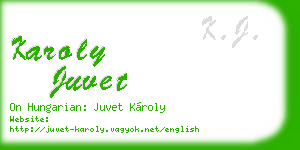 karoly juvet business card
